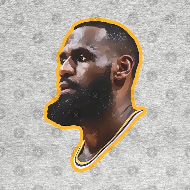 Lebron James Side View by Playful Creatives